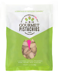 Gourmet Natural California Pistachio Nuts Kosher vegan gluten-free non-gmo Colossal Himalayan Pink salt ARO Pistachios